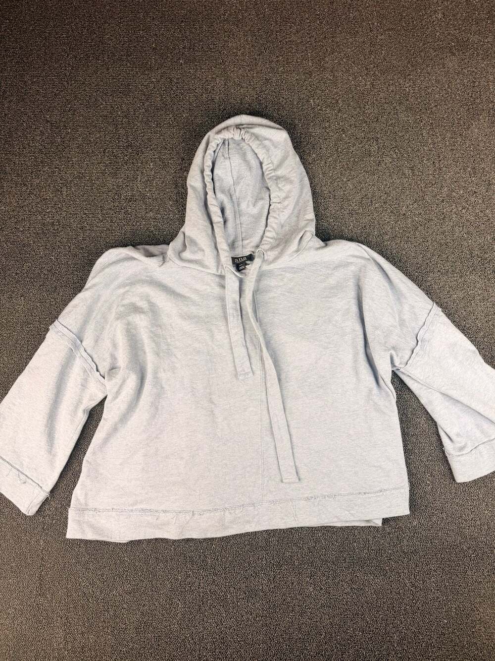 a.n.a Hoodie Size XXL Light Blue Cropped Raw Edge Sweatshirt